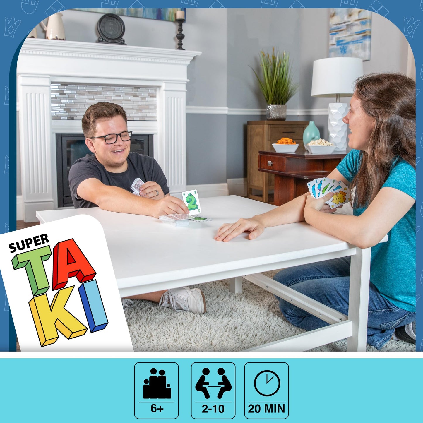 Amigo Games Super Taki Classic Playing Cards Game - Match Your Cards to the Color or Shape in the Discard Pile - Perfect for Fam