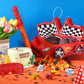Cars Piata Race Car Piata Supplies Racing Party Piata Decoration Supplies with Blindfold Bat 16.6 x 12.4 x 3.3 Racecar Piata Bun