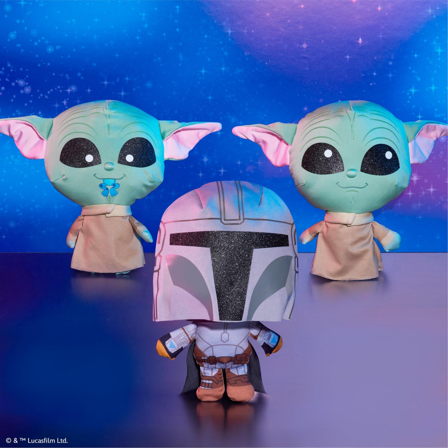 Just Play Star Wars Doorables Puffables Plush - Star Wars: The Mandalorian, 10-Inch Collectible Plush Featuring Glitter Eyes, St