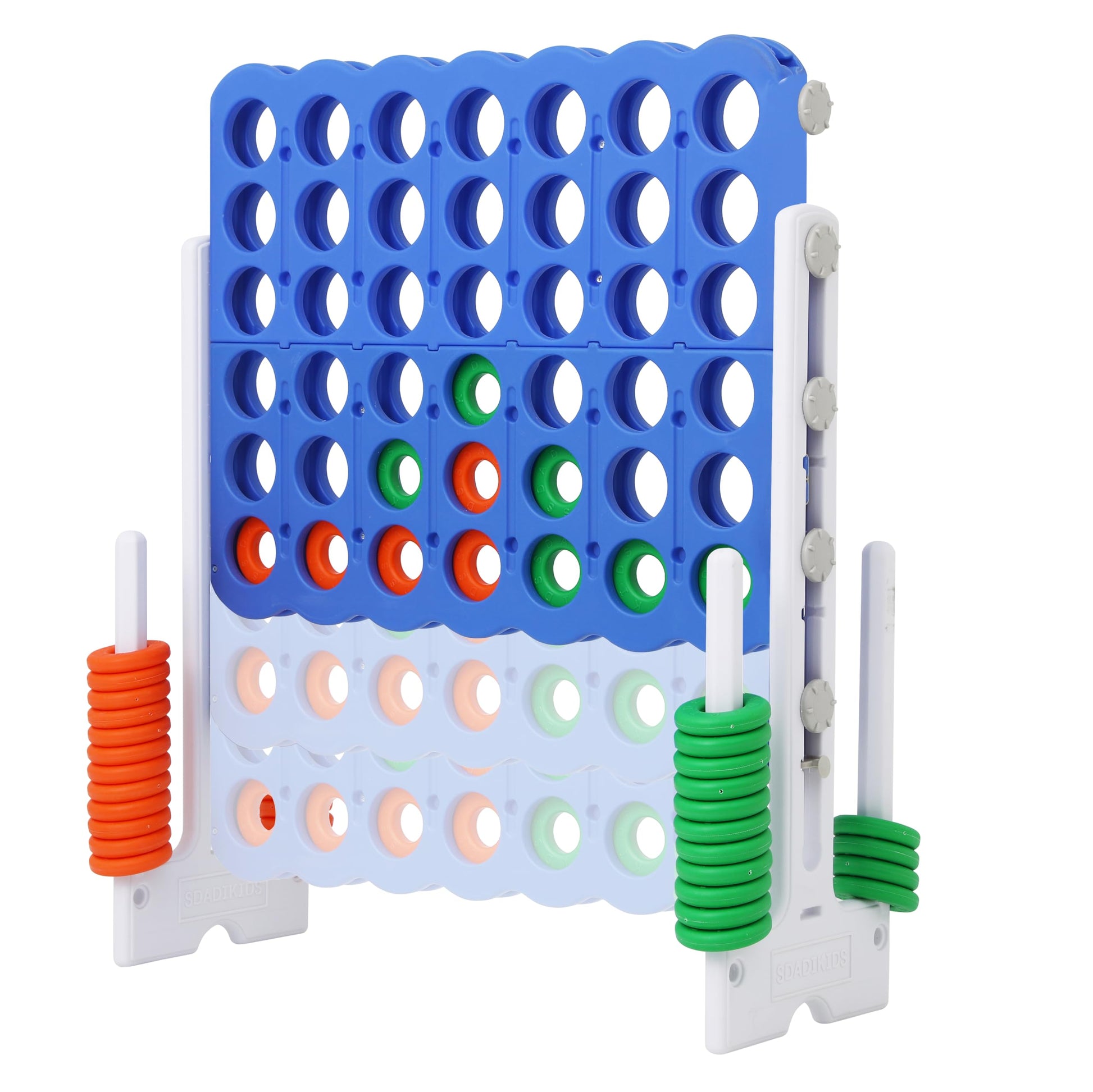 Sdadi Jumbo 4 In A Row Game, 4-To-Score Giant Game Set With Adjustable Height (2.5-3.5 Ft) For Kids & Adults, Indoor/Outdoor Con