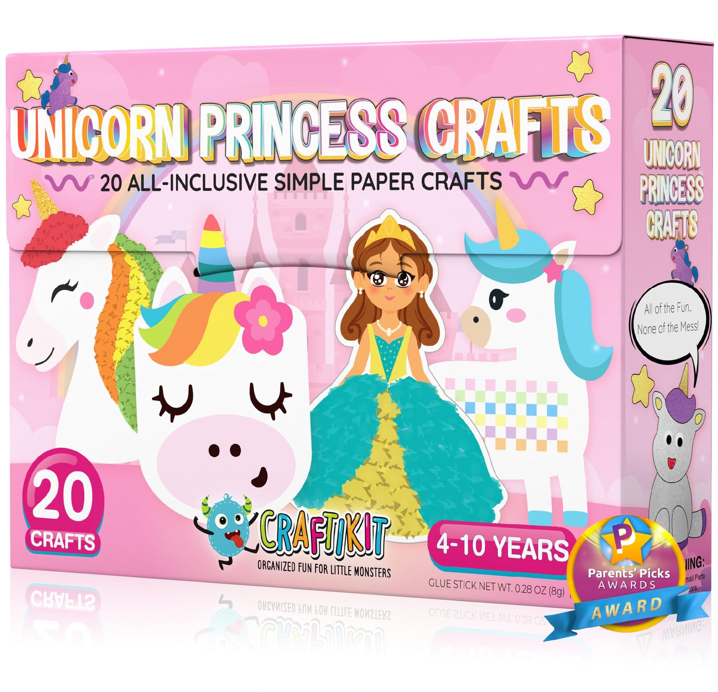 Craftikit 20 Award-Winning Princess & Unicorn Crafts for Kids Ages 3-10 Years, All-Inclusive Toddler Arts and Craft Kits for Kid