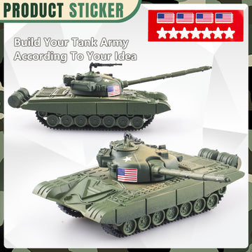 Maozyhomie 1:72 U.S Army Tank And Army Men Military Toys, 2Pc Us Tank-3 Models With 10Pc Toy Soldiers, Olive Drab Green Toys Pla