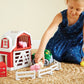 Green Toys Farm Playset - 13 Piece Kids Role Play Toy, Dishwasher Safe, Recycled Plastic, Red, Model PFRM-1158