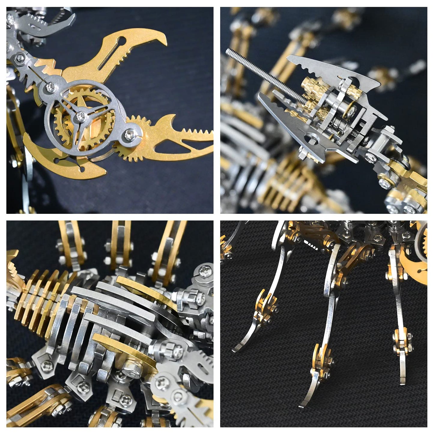 3D Metal Model Kits, Mechanical Scorpion King Gold 3D Metal Puzzle,Steel Warcraft Collection Diy Animal Brain Teasers Simple 3D