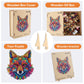 Qiuenisray Original Wooden Jigsaw Puzzles 500 Pieces-Wolf 15.4x17in Royal Wooden Puzzles for mature-themeds Unique Shape Animal mature-themed Puzzles Irregular Wood Puzzles Best Gift for mature-themeds and Kids Family Game