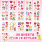 MARFOREVER 200 Pcs Valentines Stickers Love Heart Stickers for Kids Valentines Day Stickers Bulk Vinyl Waterproof Stickers for G