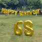 SHUNTAI 68th Birthday Decorations - Gold Jumbo 68 Number Balloons, 16-40 inch, Aluminum Foil with Happy Birthday Banner, Model SHUNTAI-N68