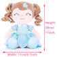 Gloveleya Baby Doll Gifts Plush Curly Girl Toys With Love 16'' Azure