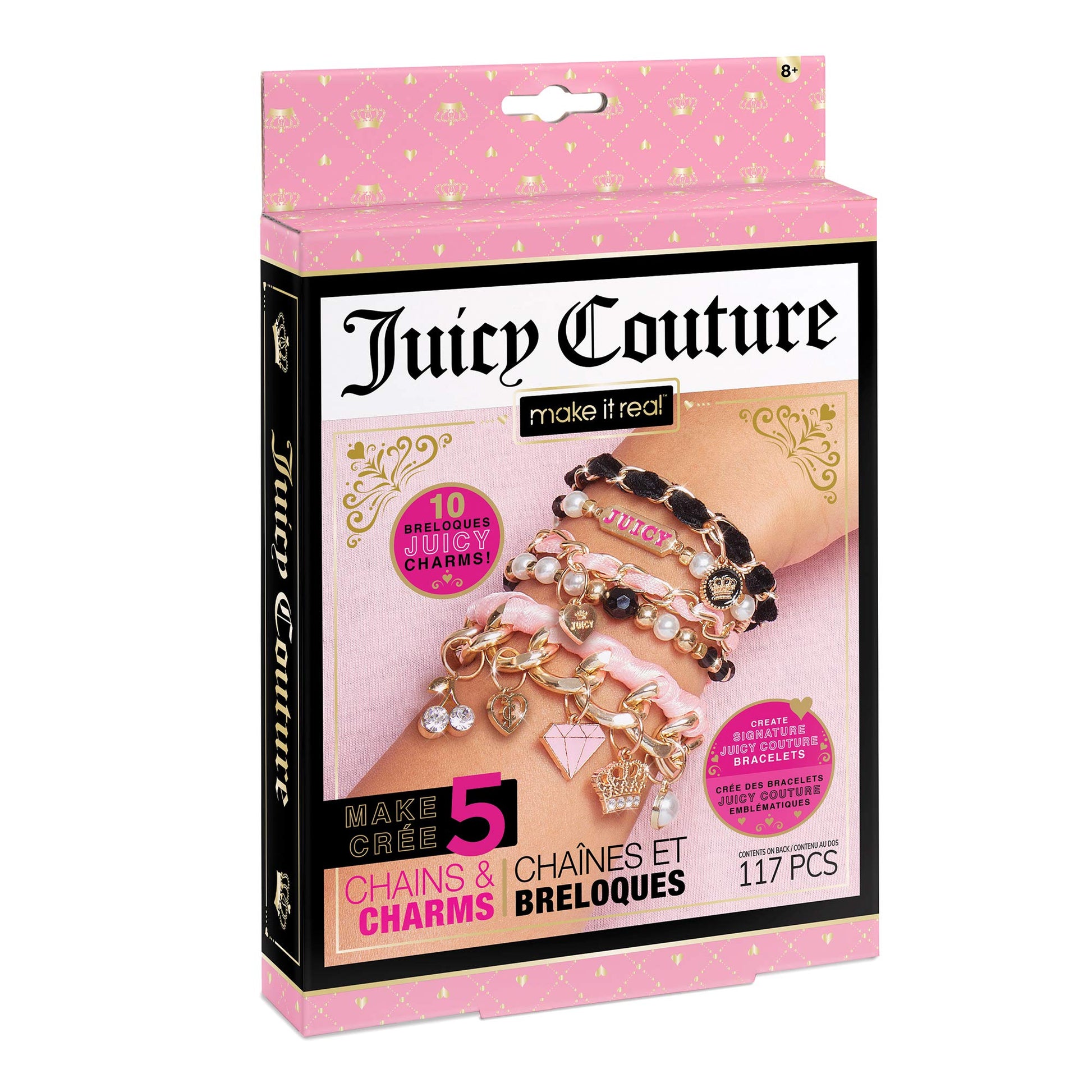 Juicy Couture Mini Chains and Charms Bracelet Kit - DIY Charm & Friendship Bracelet Making Set with Beads, Charms & Cords - Crea