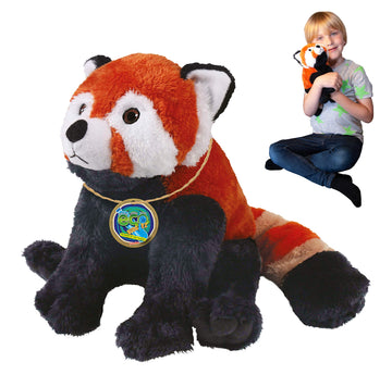 Ecobuddiez - Red Panda From Deluxebase. 12 Inch Red Panda Plush Toy. Eco Friendly Child Safe Panda Stuffed Animal Made From Recycled Plastic Bottles.