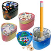 Funblast Cute Metal Pencil Sharpener For Kids - Set Of 4 Pcs Sharpener For Kid With Storage Box, Stationery Items Aesthetic, Sty