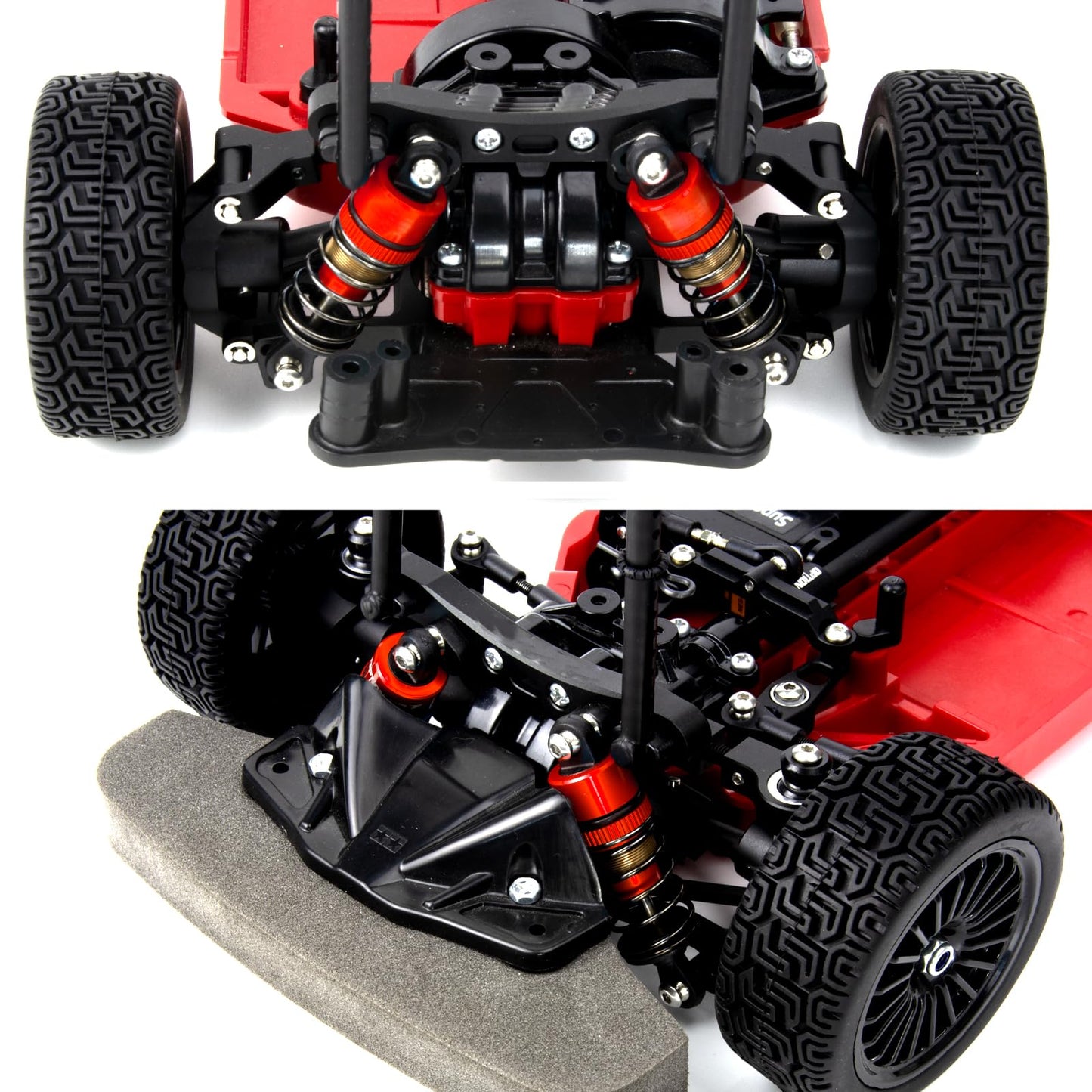 TOOMOD 1/10 62MM RC Oil filled Shock Absorbers kit for Tamiya TT-01 TT-02 / Hyper Go 1/14 H14BM 14209 / Losi v100 Upgrades Repla