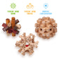 Wooden Brain Teaser Puzzles For Adults & Kids - 3D Puzzles Brain Games, Iq, Mind And Logic Test - Challenging Wood Educational Toys By Sharp Brain Zone