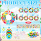 Hollowfly 48 Sets Summer Wreath Craft Kits Hello Summer DIY Hanging Ornaments Luau Decor Make Your Own Hawaiian Paper Craft with