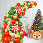 Christmas Balloon Garland Arch, 123 Pcs Christmas Balloon Arch Kit With Red Green Gold Latex Balloons, Christmas Foil Balloon St