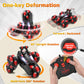 Eulogia Rc Stunt Car With Deformable Wheel Arm, 2 Rechargeable Batteries, Lights, 360 Rotation, One-Key Demo, 2.4Ghz All-Terrain