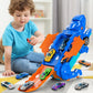 Dinosaur Truck Ultimate Hauler Track Toy for Boys, Transform into Stomping Dinosaur with Race Track Toddler Toys Gifts for Kids