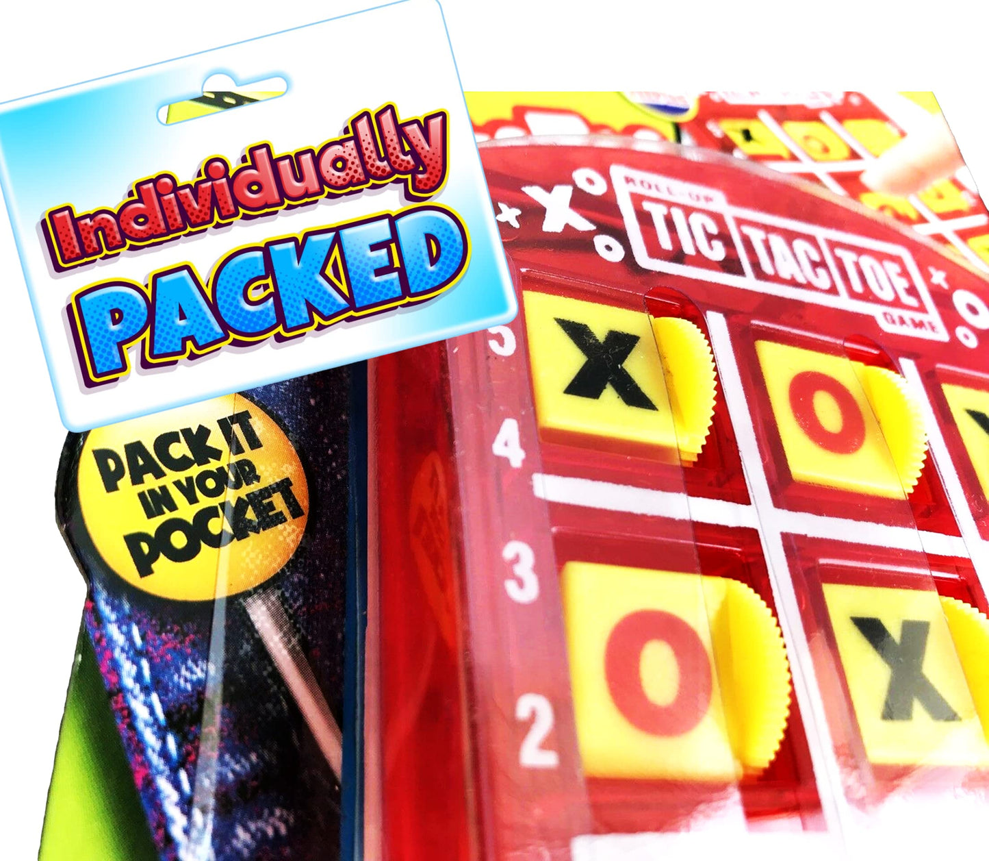 Ja-Ru Portable Tic Tac Toe (2 Pack) Classic Mini Board Games For Kids. Pocket Size Travel. Bulk Birthday Party Favor Stocking Stuffer. 3256-2S