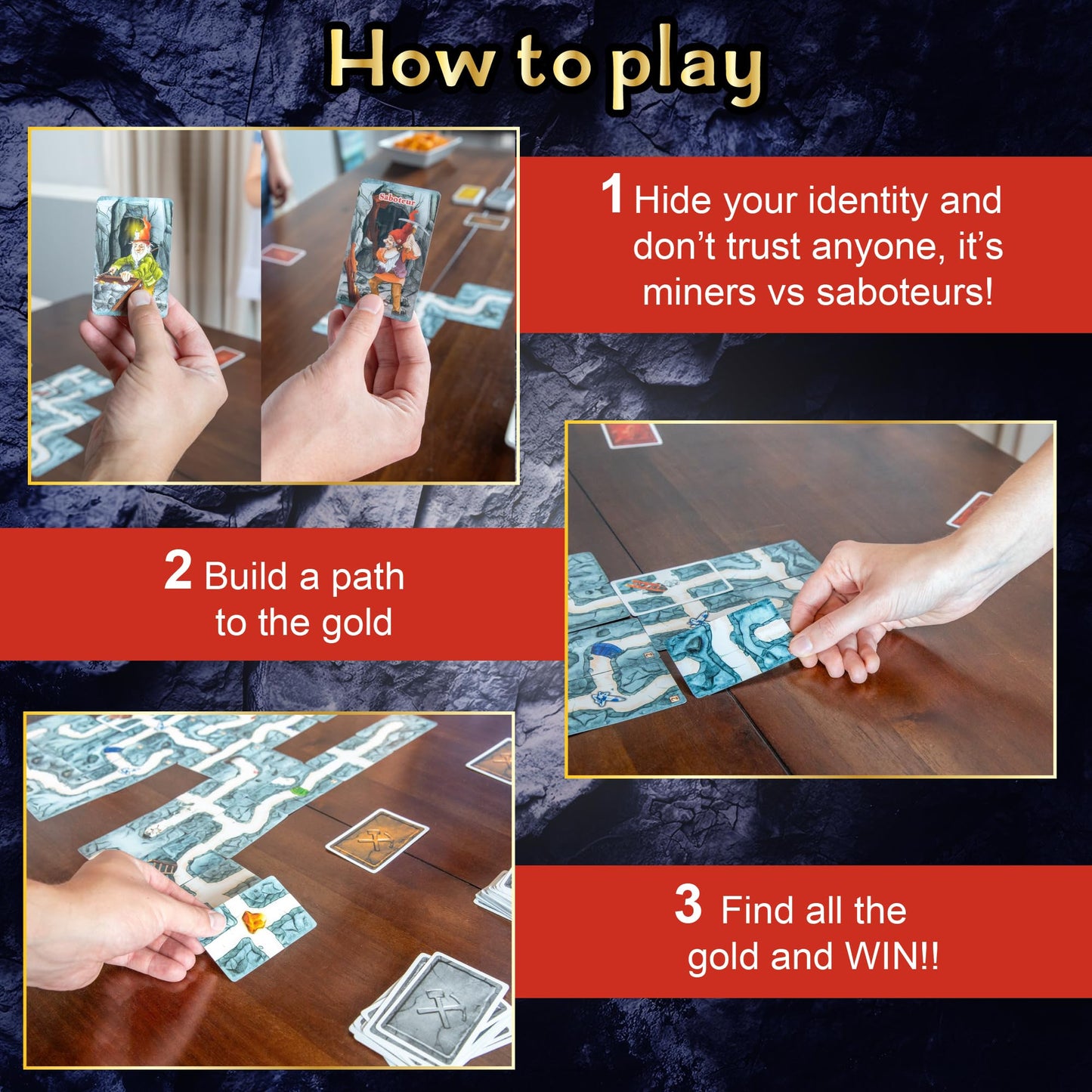 Amigo Games Saboteur The Mother Lode Bonus Pack Strategy Card Game - Includes Saboteur, Saboteur 2 & Secret Collectors Card - Pe
