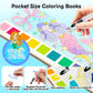ROOCHKD Watercolor Painting Coloring Books Pocket Watercolor Paint Bookmarks, Mess Free Paint with Water Set, Travel Class Activ