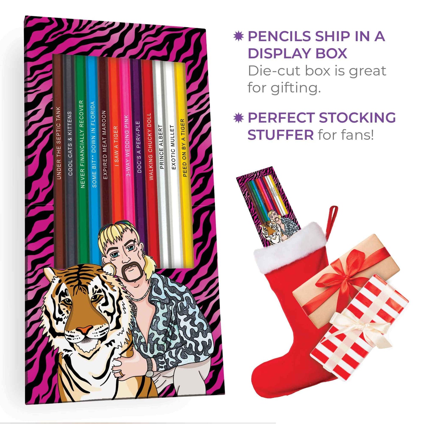 Pun Labs Exotic Colors - Tiger King Inspired Parody Colored Pencils