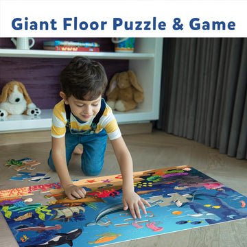 Skillmatics Floor Puzzle & Game - Piece & Play Underwater Animals, Jigsaw & Toddler Puzzles, Educational Toy, Gifts For Boys & G