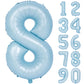 40 In Matte Blue Number Balloons Helium Foil Mylar Balloon Birthday Party Banquet Decoration Digital 8