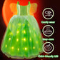 Uporpor Light Up Fairy Dress With Wings Green Princess Costume For Little Girls Kid Halloween Dress Up Clothes Party Dress, 100