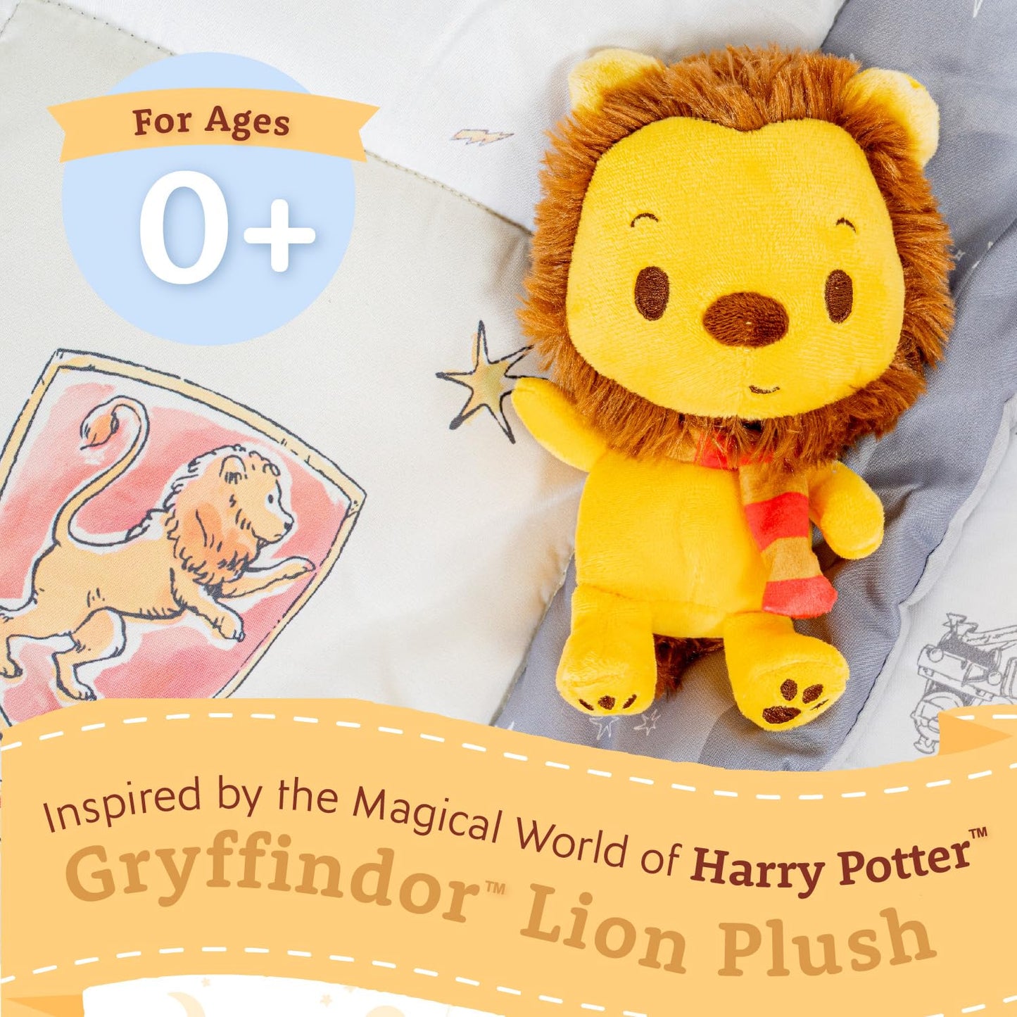 KIDS PREFERRED Harry Potter Gryffindor Lion Plush Toy, 6 Inches, Multi-color, Soft Plush, Collectible for Babies and Toddlers