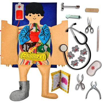 Seraphina Doctor Set | Remove Germs From Lifelike Human Body, Learn About Digestive System & Organs | Full Doctor Kit | Doctor S