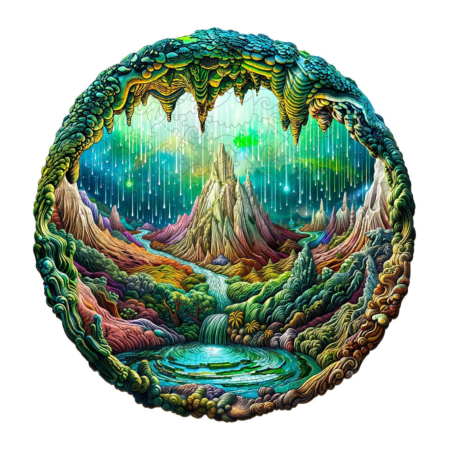 Valentines Day Gifts-Wooden Puzzles For Adults, Wooden Jigsaw Puzzles For Adults, 3D Aurora-1 Unique Shaped Wood Puzzles Adult,