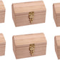 Creative Hobbies Pack Of 6 Ready To Decorate Wood Treasure Chest Box Savings Bank With Coin Slot, Hinged Lid And Lockable Front Clasp, Diy Craft