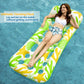 Jasonwell Inflatable Pool Float Lounge - 2 Pack, 71"x31", Vinyl, Blue&Beige, Model CPLF-180OBG2, Perfect for Lake & Beach Parties