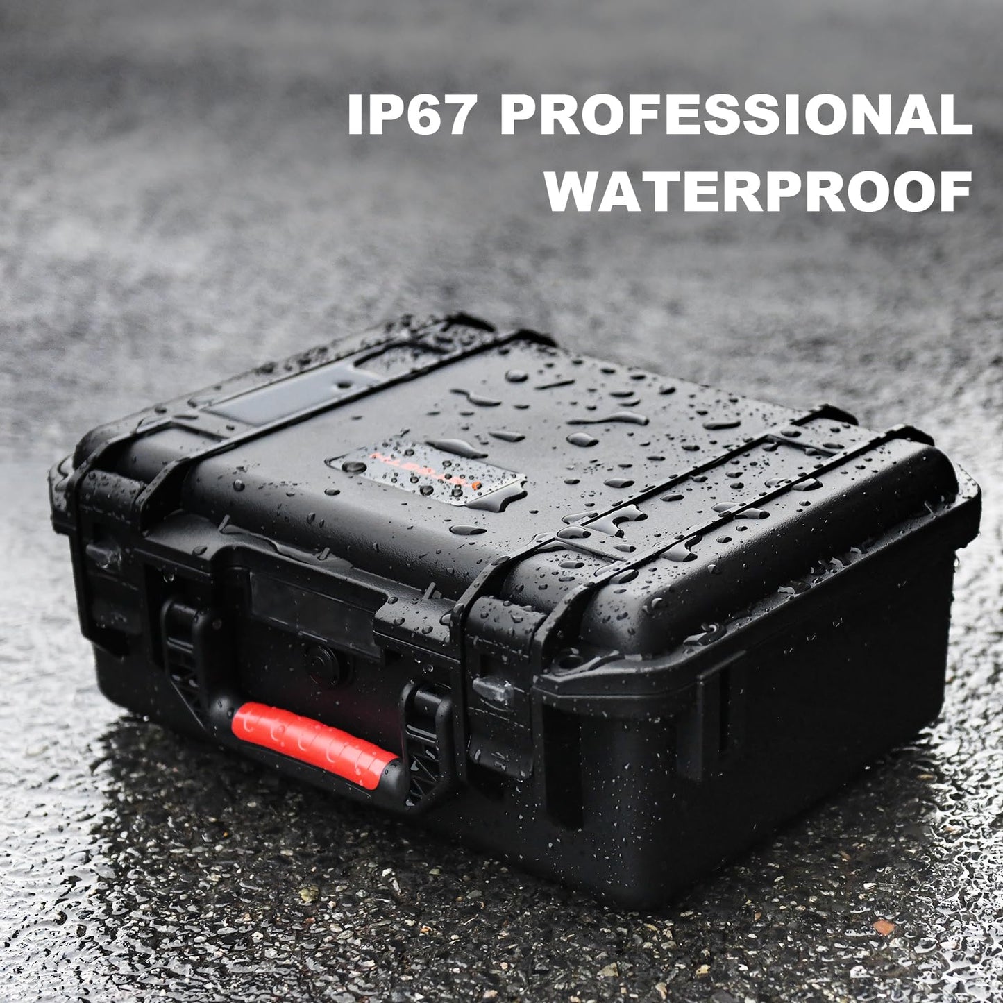 YETEETH Hard Case for DJI Air 3 - Waterproof, Pressure Resistant, Fits DJI RC 2/RC-N2, Black, Model I001