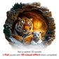KAAYEE Wooden Puzzles for mature-themeds 200 Pieces Visual 3D Tiger Family Wooden Jigsaw Puzzles Animal Wood Puzzle Gifts for Mother's Day Mom mature-themed Kids Tiger Puzzle(11.4 * 11.4in)
