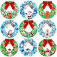 BOARDFEB 12 Sets Christmas Crafts Kits DIY Christmas Foam Wreath Crafts Winter Ornaments for Kids Snowman Santa Penguin Snowflak