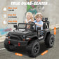 ANPABO 24V 2 Seater Ride on Toy Truck w/EVA Tires, 4X200W Motors, 4 Shock Absorbers, 2.4G Remote Control, Bluetooth Radio, LED H