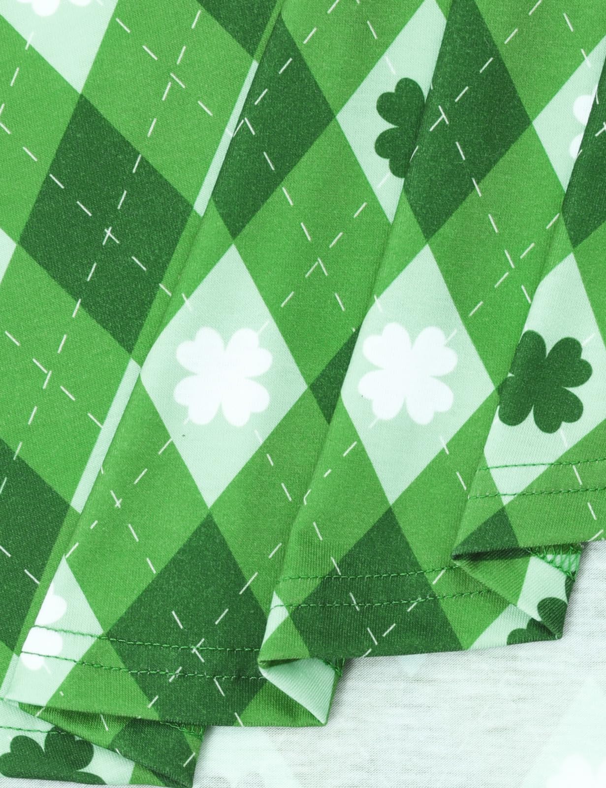Cosland Girls St Patricks Day Dresses Kids Rhombus Outfits, Green, Small