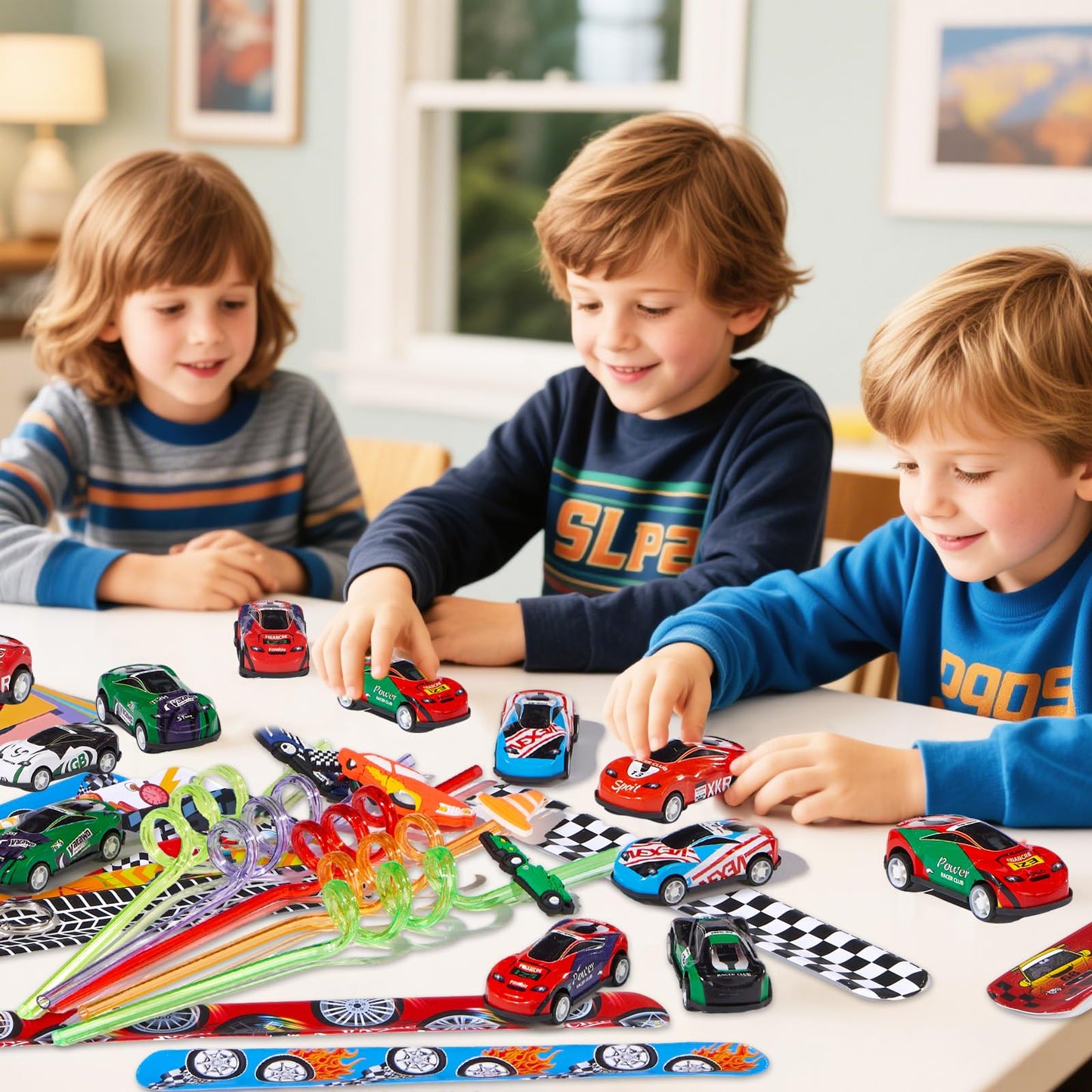 Vanblue Race Car Party Favors Hot Car Themed Birthday Party Decoration Racing Party Supplies Mini Vehicles Toy Gift for Boy Kids