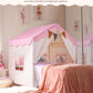 Besrey Kids Play Tent, Kids Playhouse 2 In 1 With Padded Mat And Lights, Large Play Tent With 2 Doors & 4 Windows, Kids Play Tent Indoor & Outdoor, Christmas Toddler Tent For Kids, 51' X35' X 51'