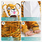 Michley Animal Hooded Romper Kids Flannel Halloween Cosplay Pajamas Costume 3-12T For Autumn Winter, Tiger, 11-12T, Size140