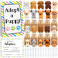 Blueweenly 20 Set Adopt A Puppy Favors 20 Small Stuffed Puppy Plush Dogs Bulk With 20 Kraft Paper Boxes 20 Adoption Cards 1 Whit