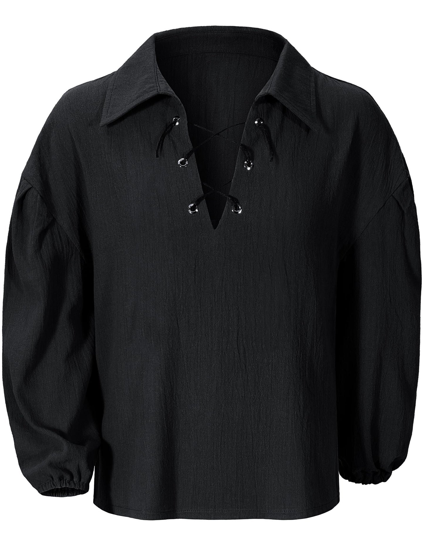 Kids Medieval Viking Pirate Renaissance Retro Costume Shirt For Boys Halloween Party Cosplay 4-6T Black