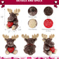 Dollibu I Love You Valentine Plush Brownish Sitting Moose - Cute Stuffed Animal With Red Heart And Name Personalization Gift For Valentines Day, Birthday, Anniversary, Romantic Date - 10 Inches