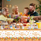 XueXiceili 3pcs Fall Tablecloth 54 X 108 in Inch Rectangular, Thanksgiving Autumn Harvest Pumpkin Mushroom Plaid Table Cover for