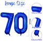 Number 70 Balloon 40 Inch, Navy Blue Big Number Balloon, Giant Foil 70 Balloons Numbers, Helium Birthday Balloons Number For Wom