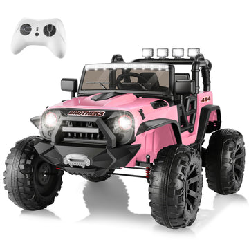 Hikole 24V Ride On Car Truck With Remote Control - 2 Seater, Powerful 2X200W Motor, Spring Suspension, 3 Speeds, Music Player, L