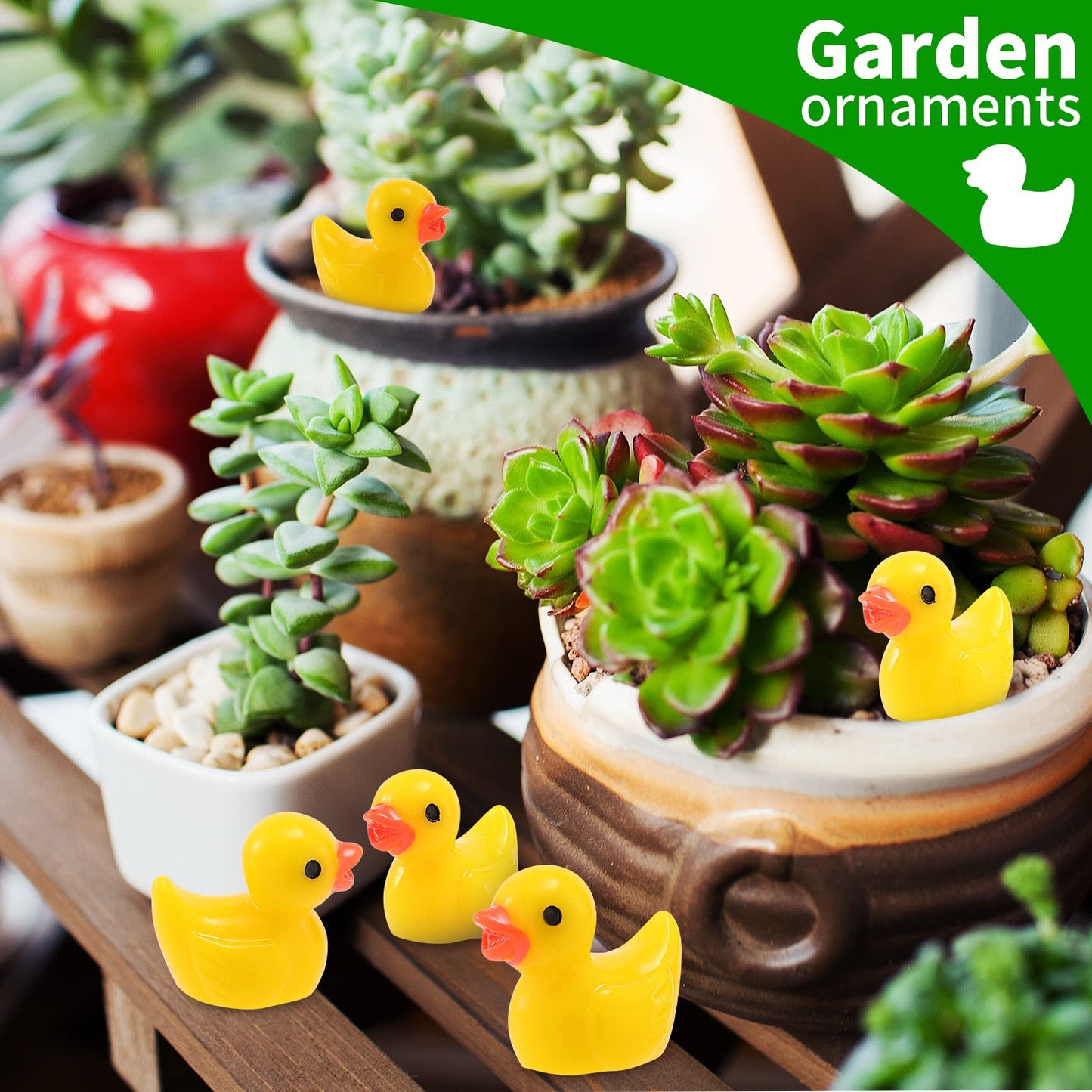 200 Pieces Mini Resin Ducks Yellow Tiny Duckies For School Project Accessories Miniature Characters Fairy Garden Landscape Aquar