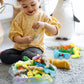 XIPEGPA 40 PCS Mini Dinosaur Plush Toys Set Cute Small Dinosaur Stuffed Toy Keychain for Party Favors Keychain Ornament for Goody Bag Easter Egg Stuffers Carnival Birthday Party Classroom Prizes
