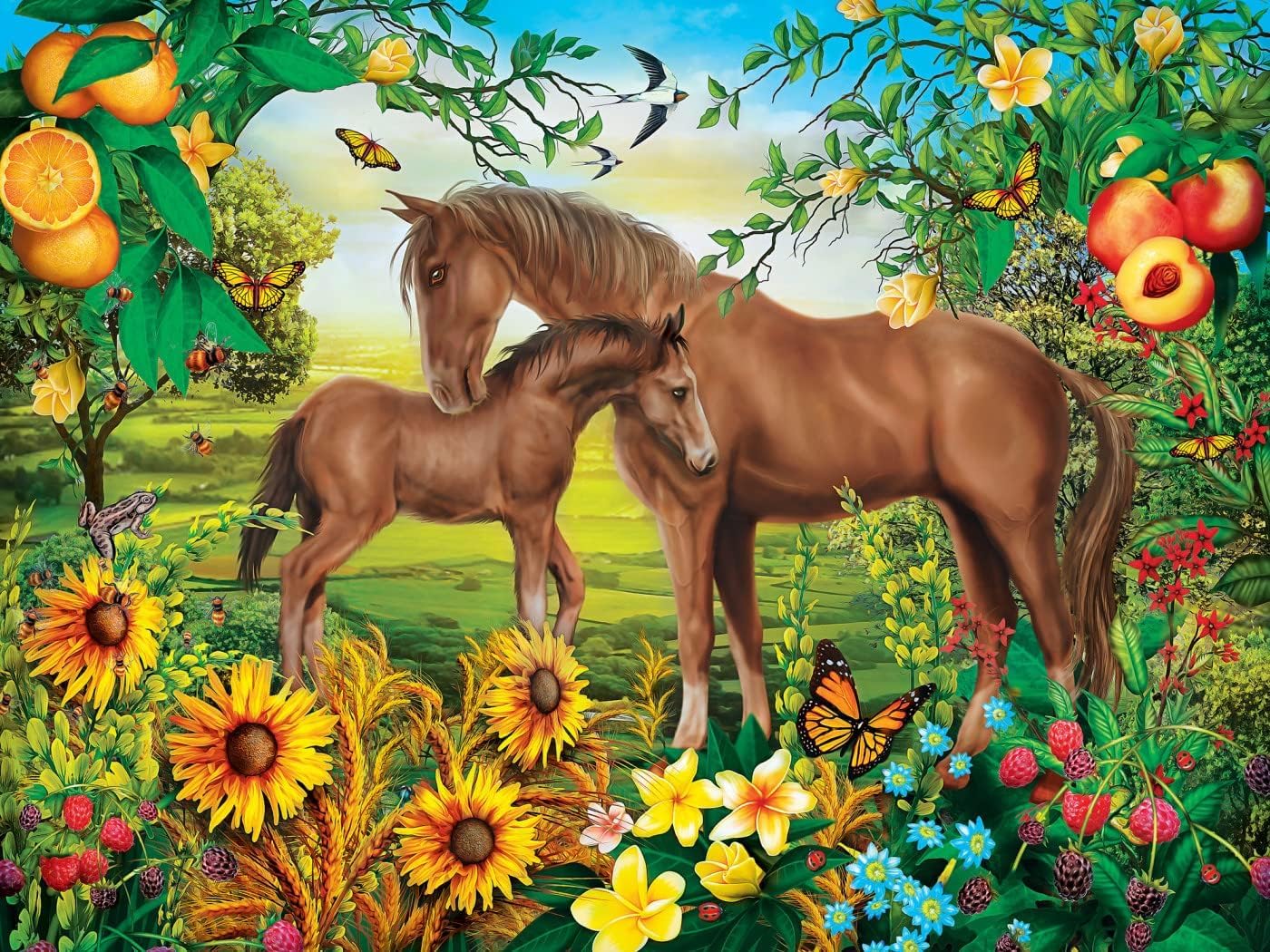 Masterpieces 300 Piece Ez Grip Jigsaw Puzzle - Neighs & Nuzzles - 18'X24'